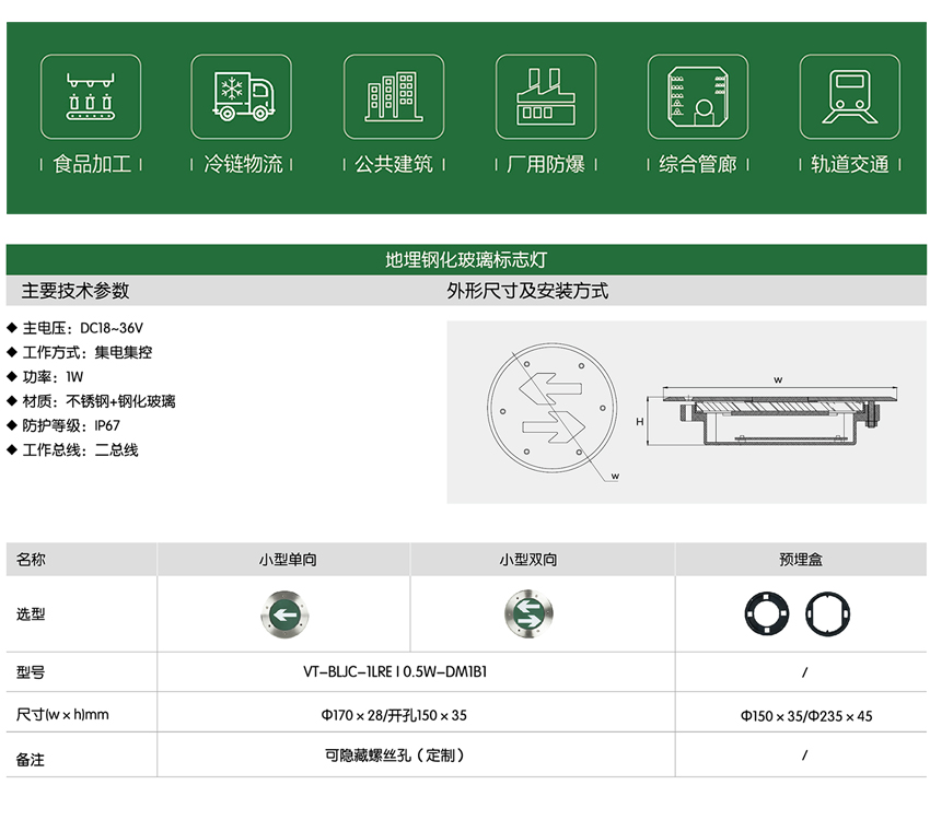 钢化玻璃标志灯