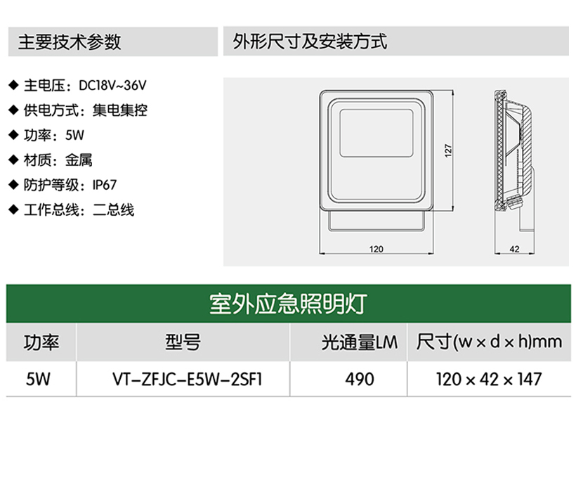 室外用应急照明灯